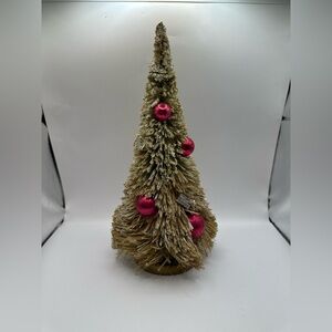 Large vintage Made in Japan Putz tree with mercury glass ornaments